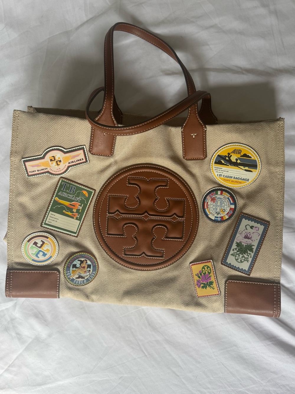Tory Burch Ella Travel Patches Tote Bag: LIMITED EDITION